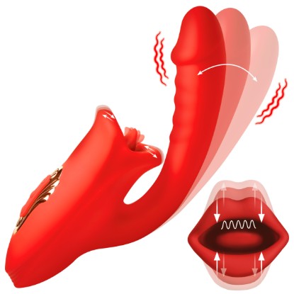 Picture of Deep Kiss Silicone Licking Rabbit Vibrator