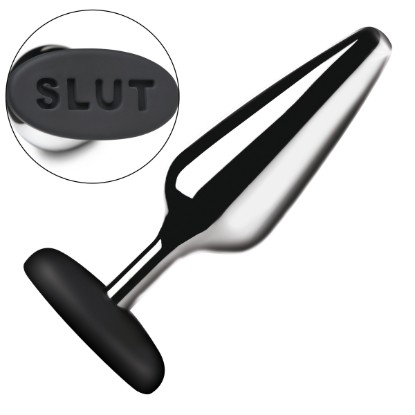 Picture of Butt Slut Metal & Silicone Butt Plug