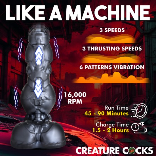 Picture of Cyborg Cock Thrusting and Vibrating Silicone Dildo