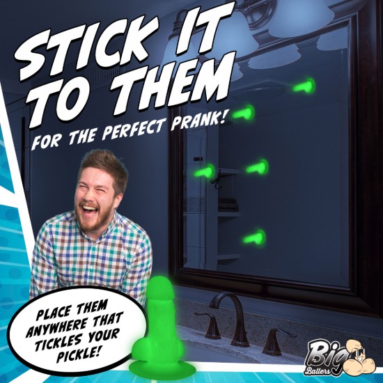 Picture of Glow-In-The-Dark Suction Snap-on Peckers