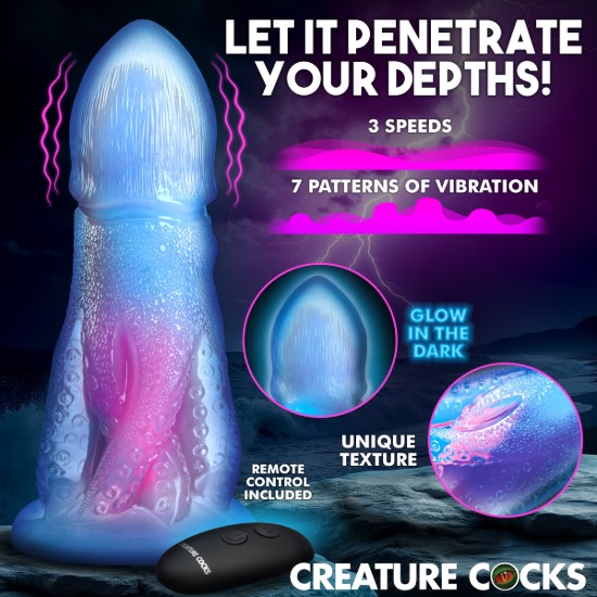 Picture of Cocktopus Deluxe Glow-in-the-Dark Vibrating Silicone Dildo
