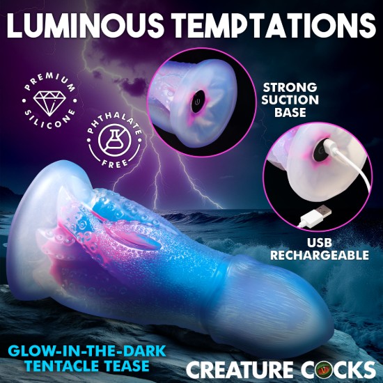 Picture of Cocktopus Deluxe Glow-in-the-Dark Vibrating Silicone Dildo