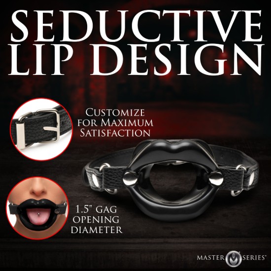 Picture of Juicy Lips Silicone Open Mouth Gag - Black