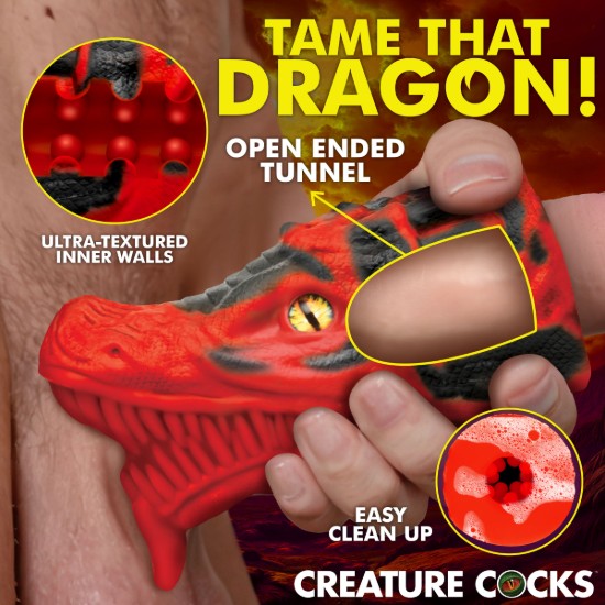 Picture of Dragon Tamer Silicone Stroker - Red