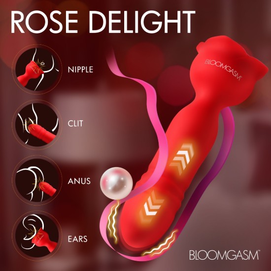 Picture of Rose Delight Silicone Thrusting Vibrator