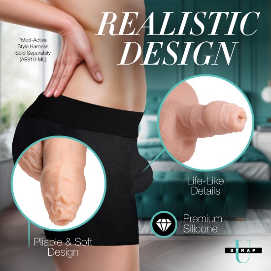 Picture of 5.1" Uncut Silicone Packer Dildo - Light