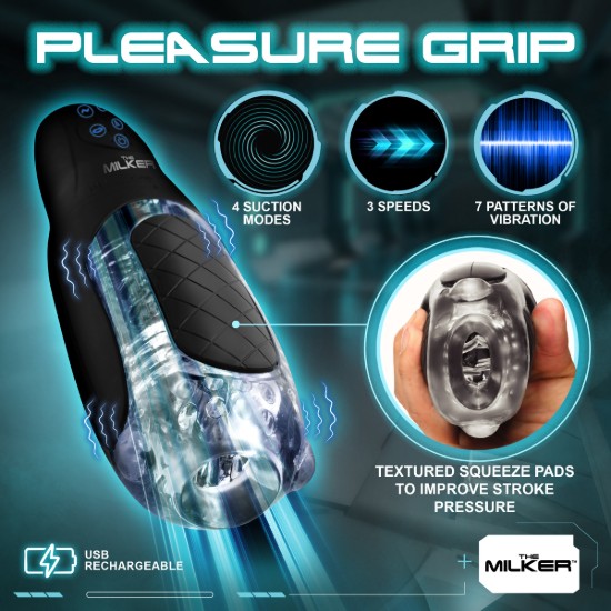 Picture of Pleasure Grip Sucking & Vibrating Masturbator