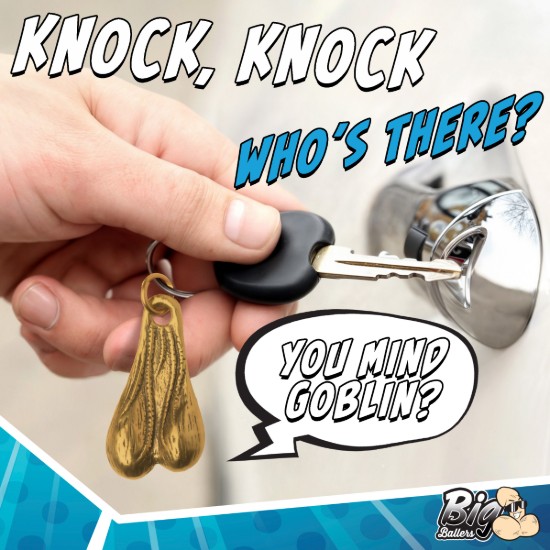 Picture of Big Ballers Brass Nuts Keychain