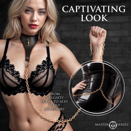 Picture of Captivate Collar with Body Chain - Black