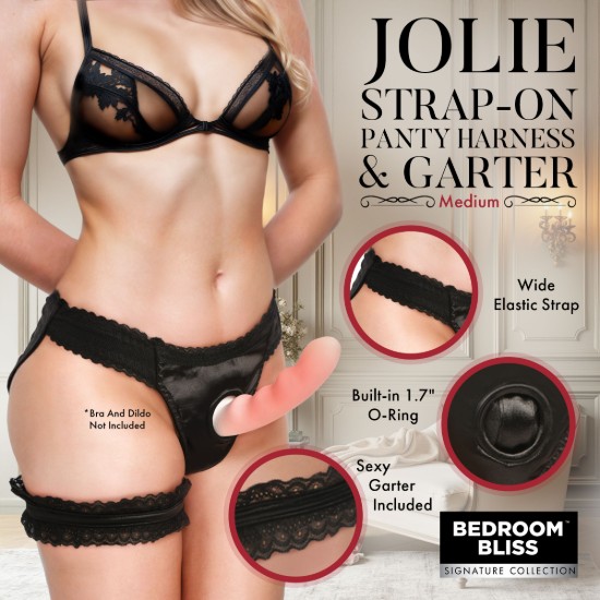 Picture of Jolie Strap-On Panty Harness & Garter - Medium