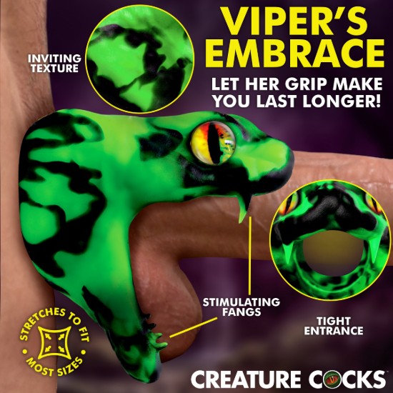 Picture of Master Cobra Silicone Cock Ring - Green
