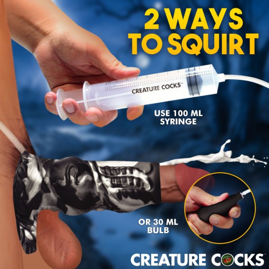 Picture of Night Prowler Squirting Silicone Penis Enhancer - Silver