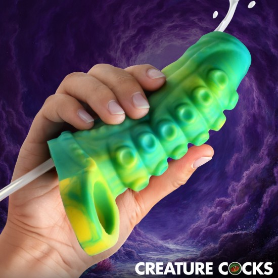 Picture of Tentacle Squirting Silicone Penis Enhancer - Green