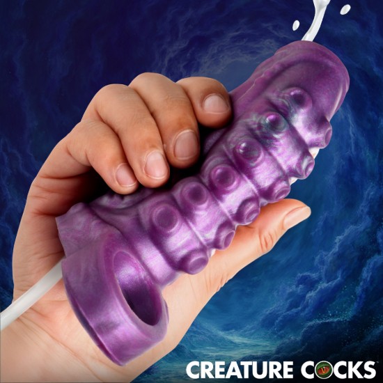Picture of Tentacle Squirting Silicone Penis Enhancer - Purple