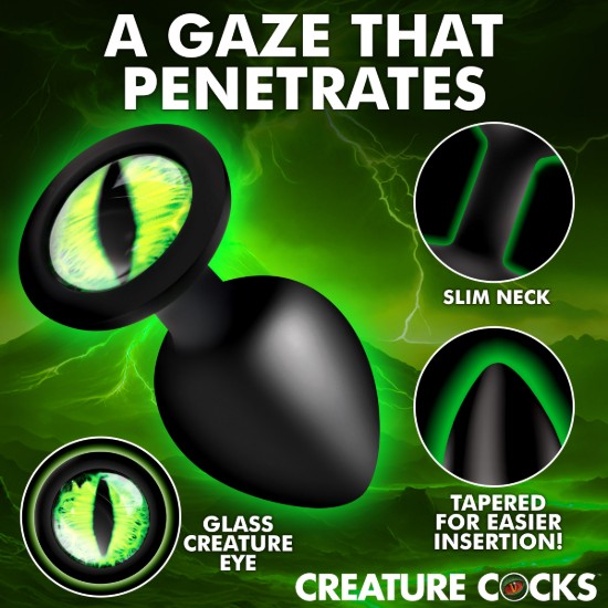 Picture of Creature Eye Green Eye Silicone Butt Plug - Medium