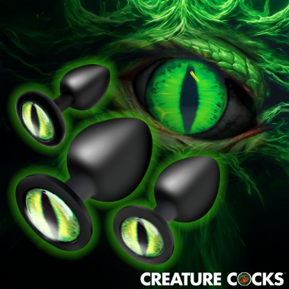 Picture of Creature Eyes Green Eye Silicone Butt Plug Set