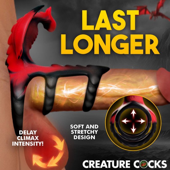 Picture of Dragon Flight Vibrating Silicone Cock Ring