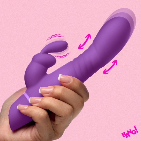 Picture of Thrusting Silicone Rabbit Vibrator - Purple