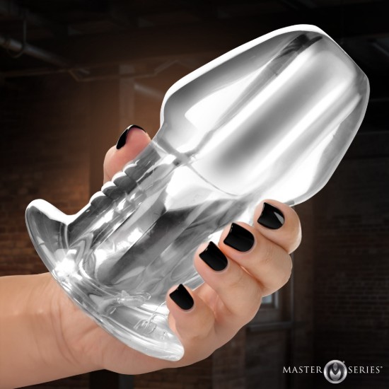 Picture of Dicked Clear Hollow Anal Plug - X-Large