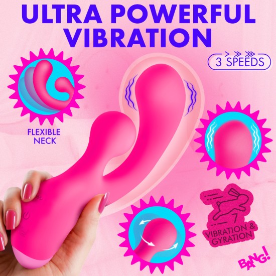 Picture of Gyro Rabbit Silicone Vibrator - Pink