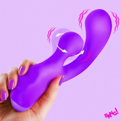 Picture of Gyro Rabbit Silicone Vibrator - Purple