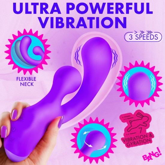 Picture of Gyro Rabbit Silicone Vibrator - Purple