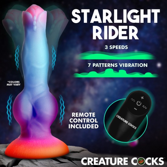 Picture of Astro Cock Vibrating Glow-in-the-Dark Silicone Dildo