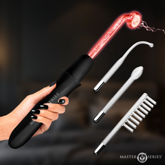 Picture of Elektrawand Rechargeable Violet Wand with Attachments - Black