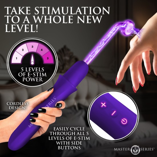 Picture of Elektrawand Rechargeable Violet Wand with Attachments - Purple