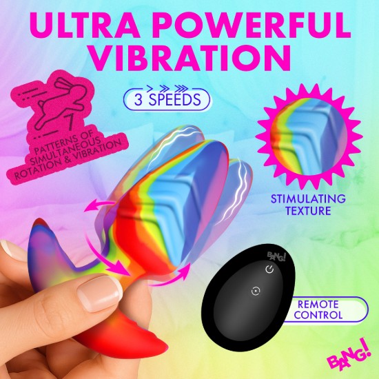 Picture of Rotating and Vibrating Silicone Butt Plug