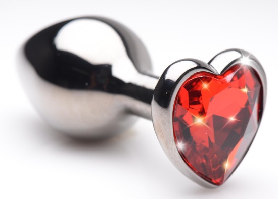 Picture of Ruby Red Heart Steel Butt Plug