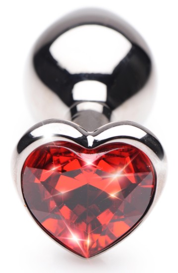 Picture of Ruby Red Heart Steel Butt Plug