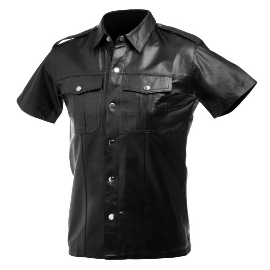 Picture of Lambskin Leather Police Shirt - XL