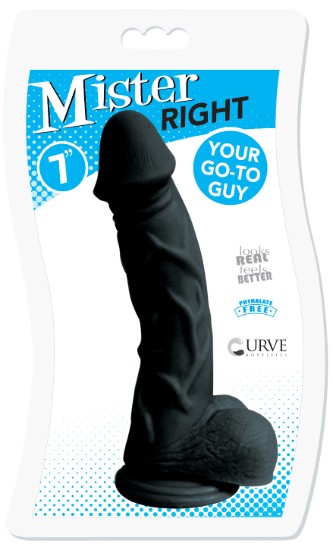 Picture of 7 Inch Mister Right Dildo - Black