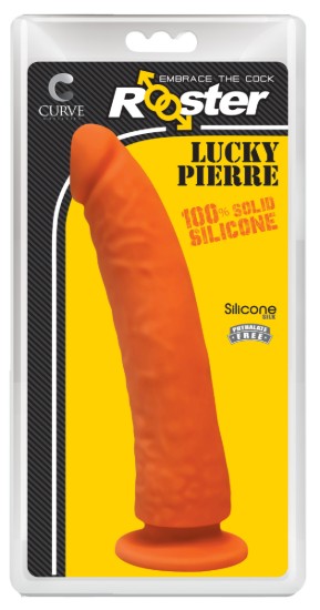 Picture of Lucky Pierre Orange Silicone Dildo