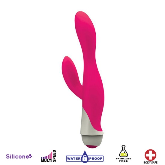 Picture of Serena 7 Speed Silicone Rabbit Vibe- Pink