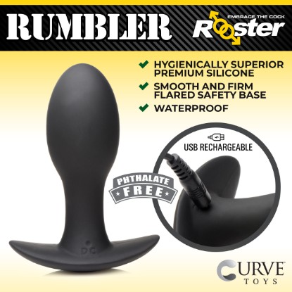 Picture of Rumbler Vibrating Silicone Butt Plug - Large