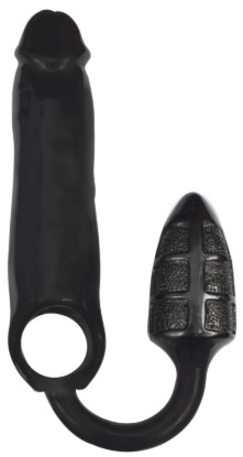 Picture of XXXPander Sheath with Double Textured Plug - Black