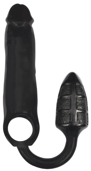 Picture of XXXPander Sheath with Double Textured Plug - Black