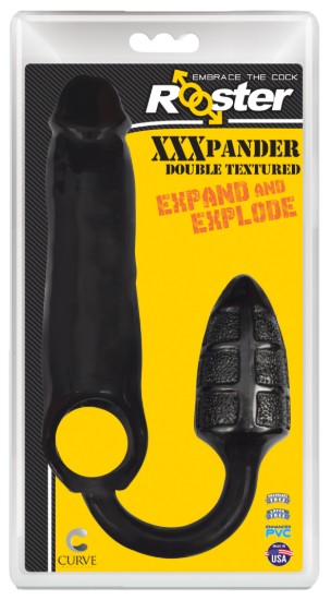 Picture of XXXPander Sheath with Double Textured Plug - Black