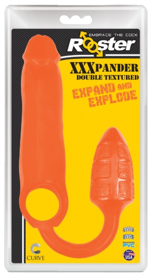 Picture of XXXPander Sheath with Double Textured Plug - Orange