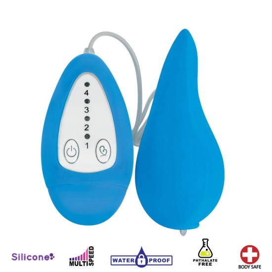 Picture of Groove Smooth Silicone Remote Vibe- Blue