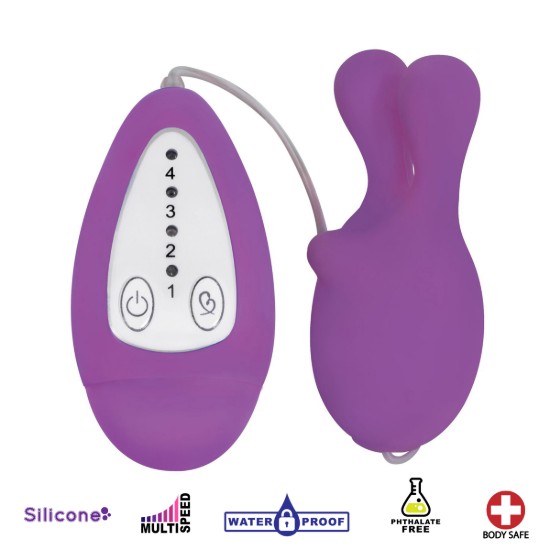 Picture of Bounce Silicone Bunny Bullet Vibe- Purple