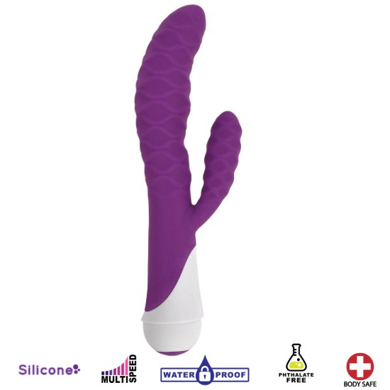 Picture of Ivy 20x Wavy Silicone Rabbit Vibe- Purple