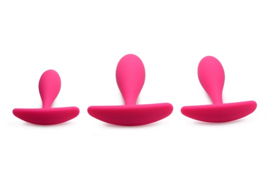 Picture of Rump Bumpers 3 Piece Silicone Anal Plug Set - Pink