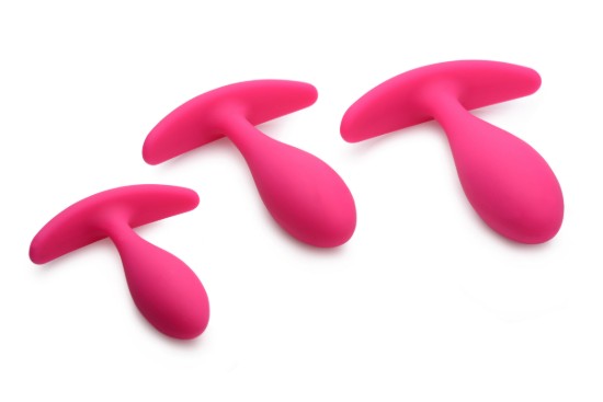 Picture of Rump Bumpers 3 Piece Silicone Anal Plug Set - Pink
