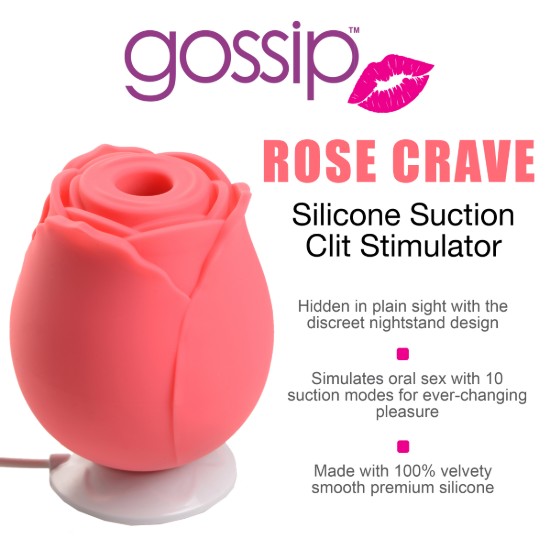 Picture of 10X Rose Crave Silicone Clitoral Stimulator