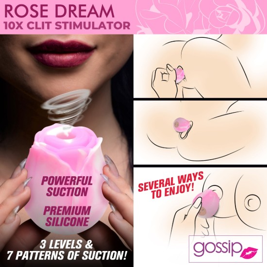 Picture of 10X Rose Dream Silicone Clitoral Stimulator