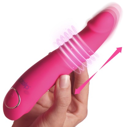 Picture of Blaster 7X Thrusting Silicone Vibrator - Pink