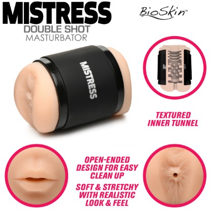 Picture of Double Shot Mouth and Ass Stroker - Light